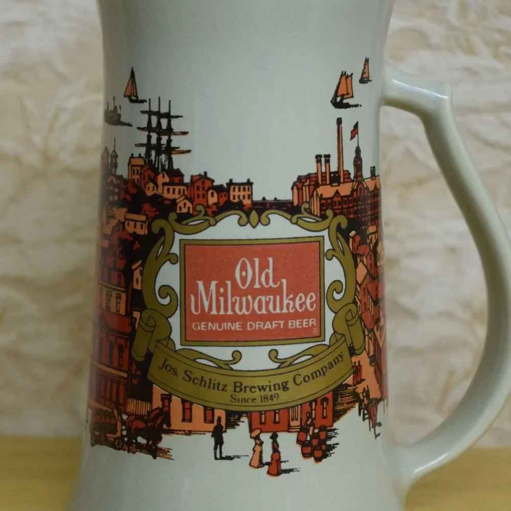 Vintage Breweriana 70's Old Milwaukee Beer Stein Mug Nelson/McCoy 6